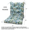 MAGPIE FABRICS Indoor Outdoor Tufted High Back Chair Cushion Set