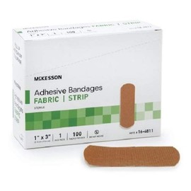 McKesson Performance Bandage Adhesive Fabric Strip, 100 Count (Pack of 4)
