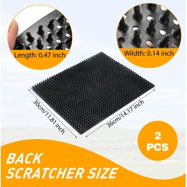 2 PCS Soft Itch Relief Pad for Dog、Horse、Cow、Goat, Gentle Scratching Post Mat Massage Bed, Suitable 14.17''*11.81'' Dog Back Scratcher and Massager for Wooden Stake, Wall, Sofa, Ground etc.