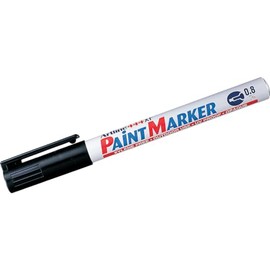 Artline 444XF Paint Markers for Wood, Plastic, and Canvas, Waterproof Marker for Indoor & Outdoor Applications, Opaque Permanent Markers with 0.8mm Bullet Tip - Black, 12 Pack