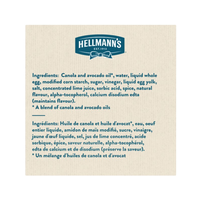 Hellmann's Avocado Oil Gluten-Free Mayonnaise 710ml (2 Pack)
