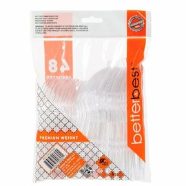 betterbest [48 Piece] Better Best Clear Disposable Plastic Cutlery Set, Assorted | Heavy Duty