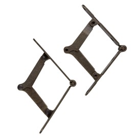 Antique Brass Plated Drop Front Desk Hinge | Pack of 2 | 180 Degree Opening | Slant Top Desk Lid Hinges | UA-250-HAB