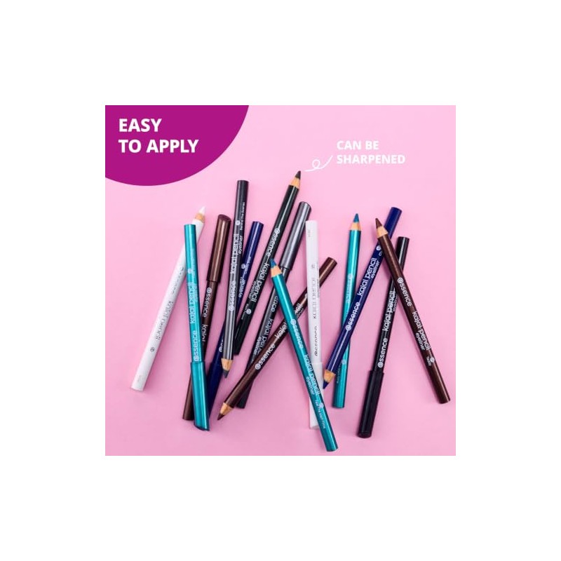 essence kajal pencil, longlasting, defining, colour intense, matte (1g)