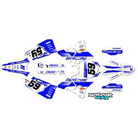 Kalair GFX Graphics Kit for Yamaha YZ250 (2015-2021) Swift Series White 21 Mil-Dirt Pit Bike Motorcycle Stickers,Dirtbike Racing Decal Automotive Motocross Accessories no Plastics