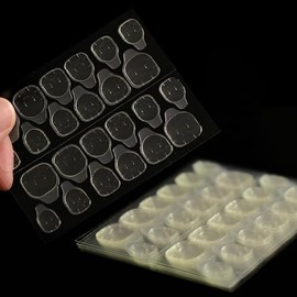 15 Sheets 240pcs Nail Glue Stickers Double Side for Press on Nails Sticky IKISKT Waterproof Breathable Tabs for False Finger Nail Tips Yellow Jelly Adhesive Nail Tabs Glue