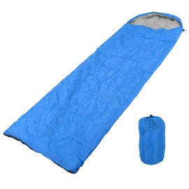 Adult Outdoor Envelope Sleeping Bag with Hood Waterproof for Camping Hiking BackpackingBlue