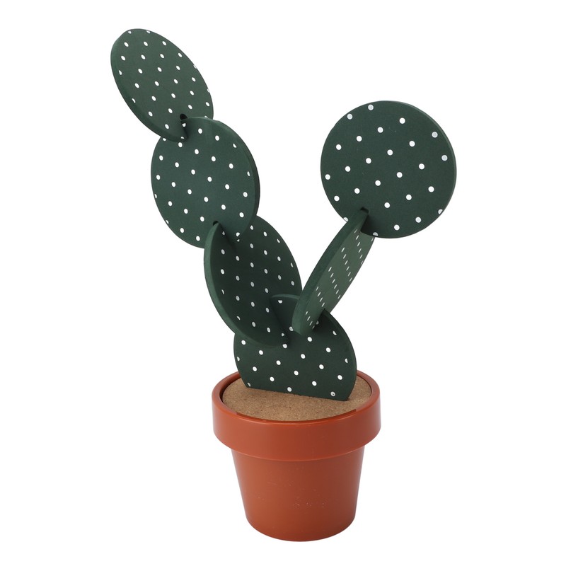 6PCS Cactus Coaster Set Heat Insulation Antislip Multifunctional DIY Funny
