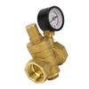 DN25 Brass Adjustable Water Pressure Reducing Regulator Reducer Gauge Meter
