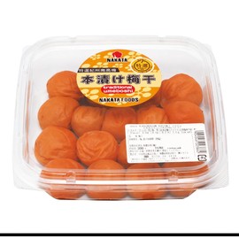 Nakata Foods Kishu Honzuke Umeboshi White Dried Plums with Salt Only 300g (Pack of 3), 20% Salt, Japanese Traditional Pickled Plums from Wakayama Prefecture, 100% Kishu Nanko Plums, Traditional Umeboshi with Sour & Salty Taste, Shiraboshi Umeboshi, No Su