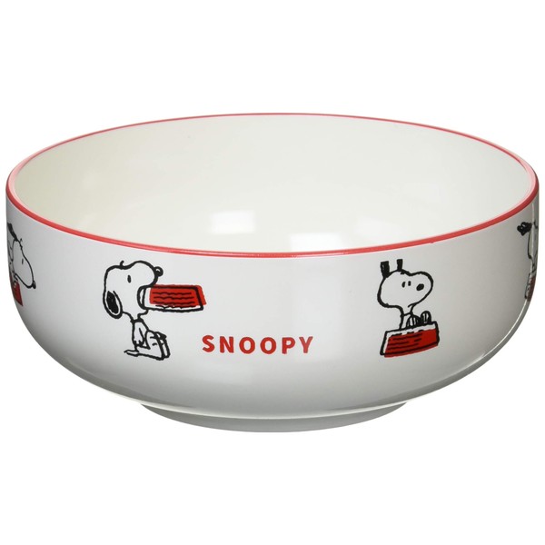 Peanuts 606553 Snoopy Happiness is Supper Time Painted Bowl Plate, Diameter 4.7 inches (12 cm), White