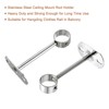 sourcing map 4 Pcs Ceiling Mount Bracket, Wardrobe Pipe Bracket,