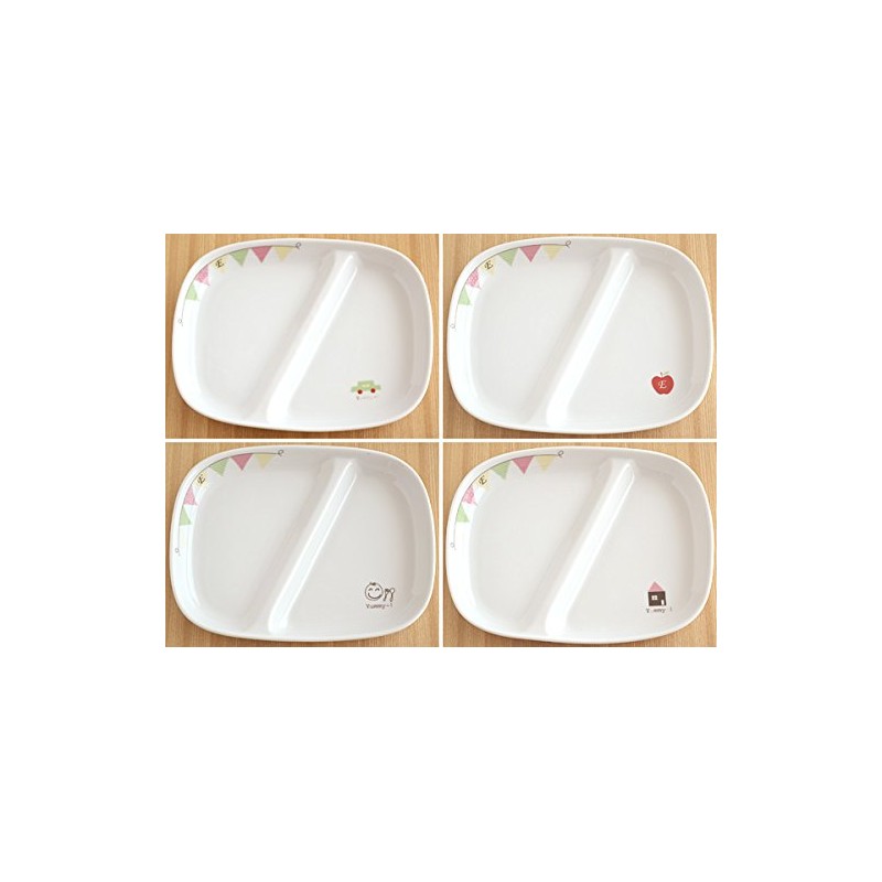 (Outlet Included) E – Kids Garland Divider Lunch Plate