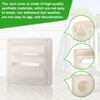 TNITRIB 3 Inch Dryer Vent Cover 1475W White Plastic Louvered