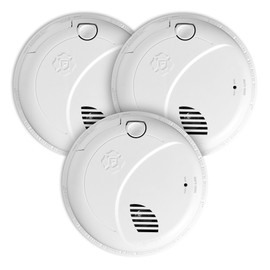 First Alert Interconnect Hardwire Smoke Alarm with Battery Backup & Voice Alerts, 3-Pack