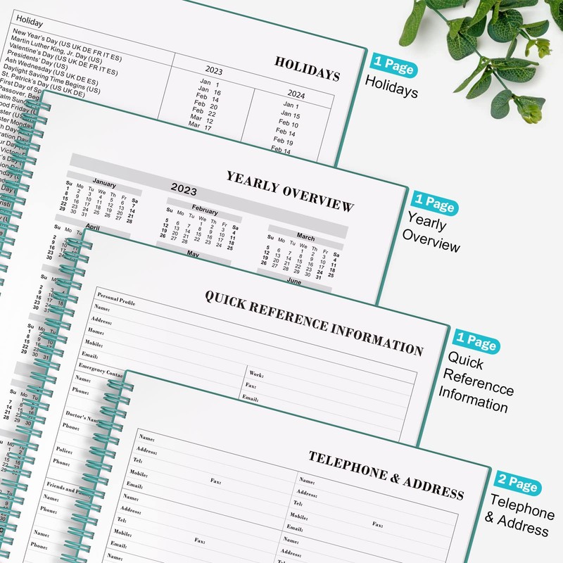 Planner Undated Daily Planner: To Do List Notebook Day Planner