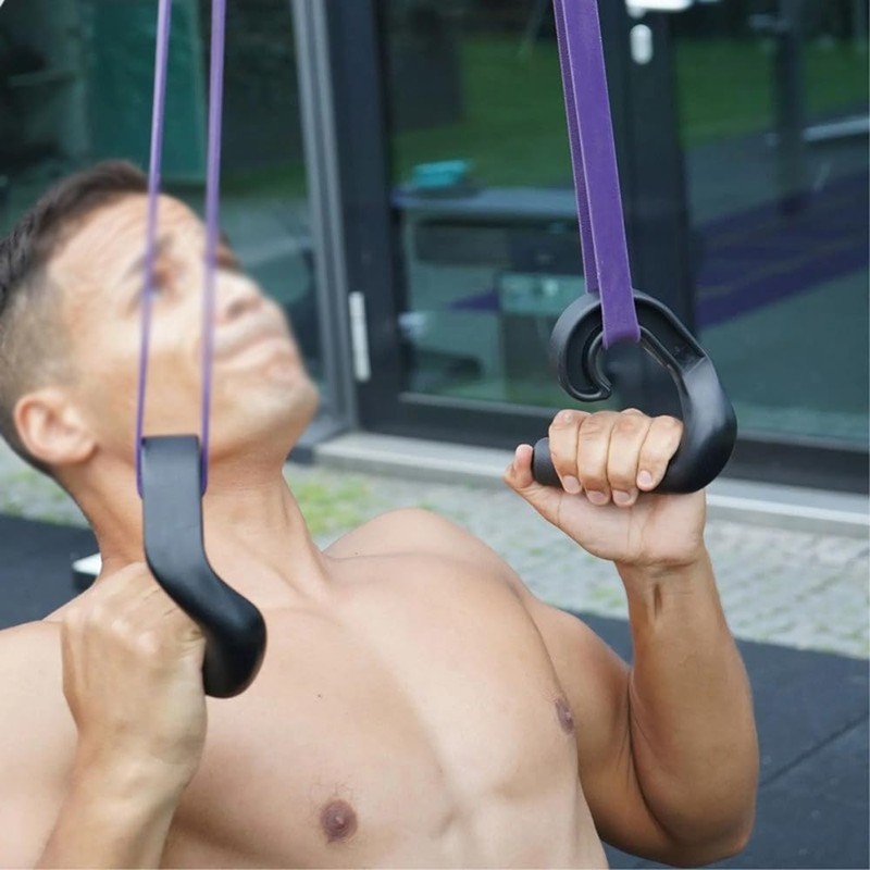 Laroal Non-Slip Fitness Hook Handle Grip Pull Up Resistance Band