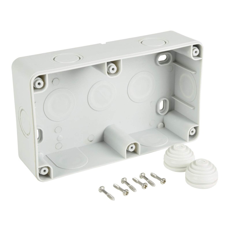 Double Gang Weatherproof 2 x 3 Pin UK Power Socket