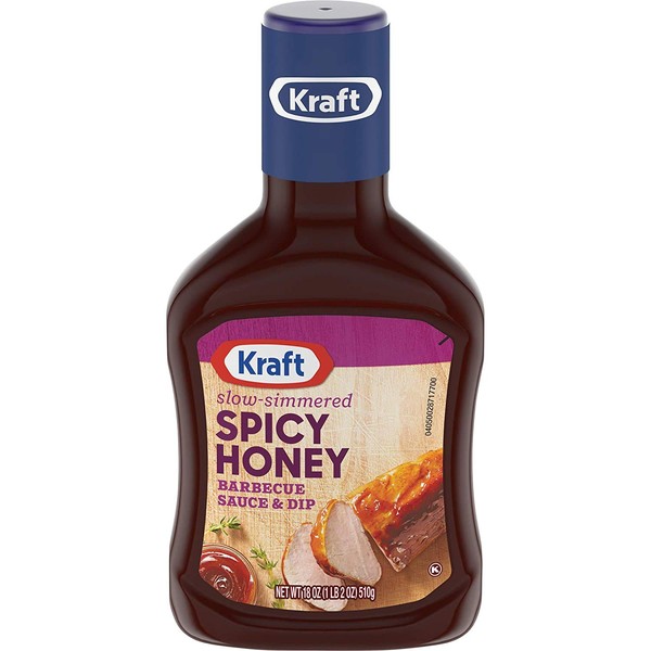 Kraft, BBQ Sauce, Spicy Honey, 18oz Bottle (Pack of 3)