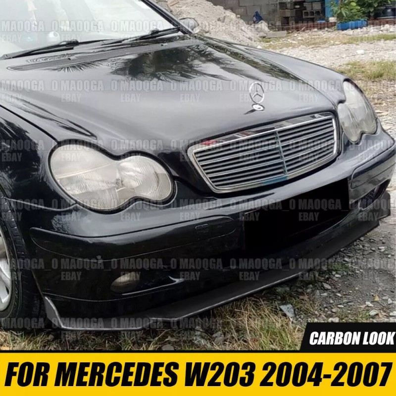 ZTT Front Bumper Lip Side Skirt For Mercedes W203 C320