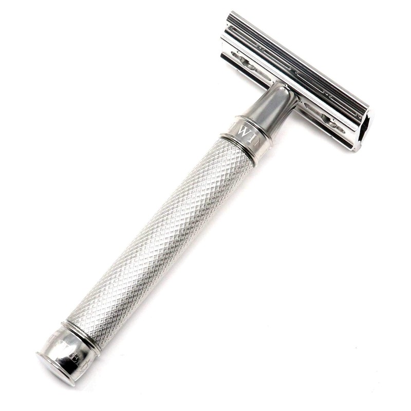Edwin Jagger 3ONE6 DE Stainless Steel Safety Razor, Grooved, 1x