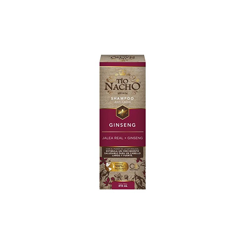 TÍO NACHO - Shampoo Anti-Caída. Estimula y fortalece crecimiento saludable