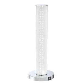 Lite Source Quilla - 13W 1 LED Table Lamp-20 Inches Tall and 7 Inches Wide-Chrome Finish-Diamond Acrylic Glass Color