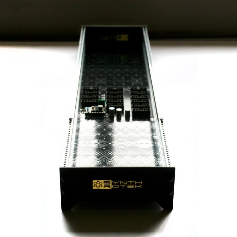 Synthrotek EcoSkiff Eurorack Case (44HP, Unpowered, Black Aluminum Desktop Case)