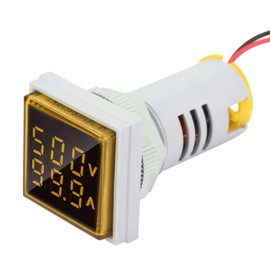 LED Display Voltmeter AC Voltage LED Digital Display AC Voltage Current Meter Indicator 22mm 0 100A Meter Indicator Display Voltmeter (Yellow)