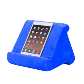 NCONCO Tablet Stand, Soft Multi-Angle Phone Pillow Lap Stand Holder, Tablet Pillow Holder with Mesh Pockets, Bed and Desk -Tablet Soft Pad Dock Compatible with Tablet/E-Reader/Smartphones, Blue