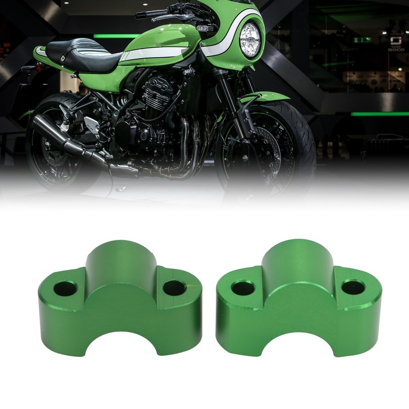 Pair Motorcycle Handlebar Clamp Riser 30mm Height CNC Aluminum Alloy