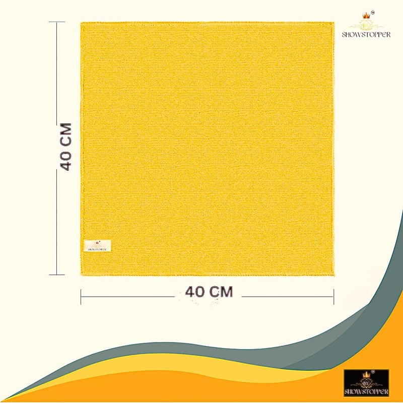 DCS Microfibre Cleaning Cloth, Yellow, Pack of 20, Large Size: