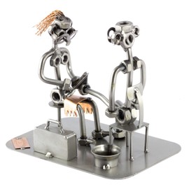 Steelman24 I Nuts and bolts sculpture Pedicurist I Handmade ornaments I Made in Germany I I Metal figurine