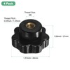 M METERXITY 4-Pack 7 Star Knobs, M8 Female Thread 40mm