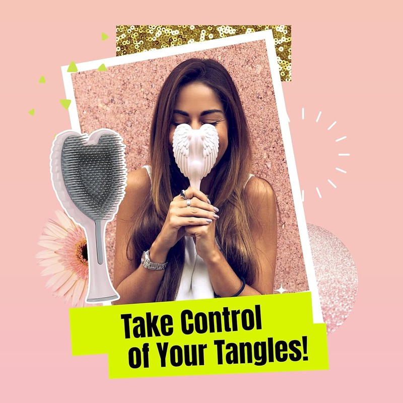 Tangle Angel Hair Brush Angel 2.0 Standard Style (2in Pink/Blue)