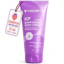 Vigority Crema Para El Tratamiento De La Queratosis Pilar Con Ácido Láctico – Exfoliante Hidratante Corporal Para Piel Áspera, Con Protuberancias, Seca Y Descamada, Piernas Color Fresa – 145 Ml