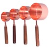 4Pcs Measuring Cups and Spoons Set with Copper Plated Handle