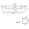 H. Bowes Sink Front Tip-Out Tray (14"-3/4 Tray Only, White)