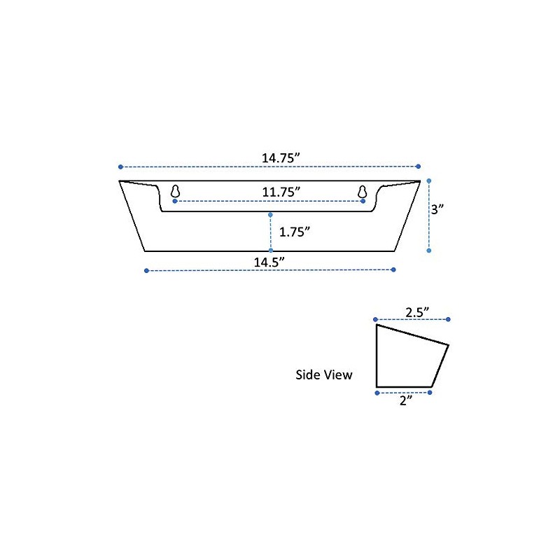 H. Bowes Sink Front Tip-Out Tray (14"-3/4 Tray Only, White)