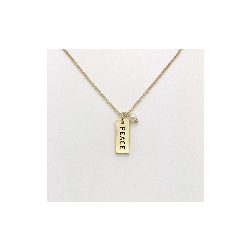 Peace Bar Necklace, Peace in Christ, Hope and Comfort Jewelry,