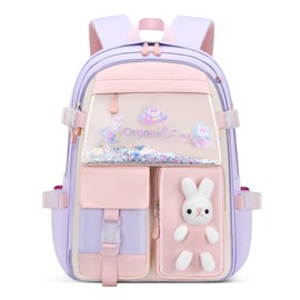 Bansusu Backpack, Cute, Elementary School Student, Lower Grades, Backpack, Large Capacity, Lightweight, Children's Day, Celebrations, Present, Kids' Backpack, Girls, purple