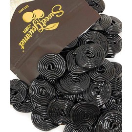 Italian Black Licorice Wheels | Bulk Candy | Natural Colors and Flavors, GMO Free | 1 Pound