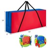 KOTEK Giant 4-in-a-Row Game, Jumbo 4-to-Score Family Game w/Quick-Release Sliders,