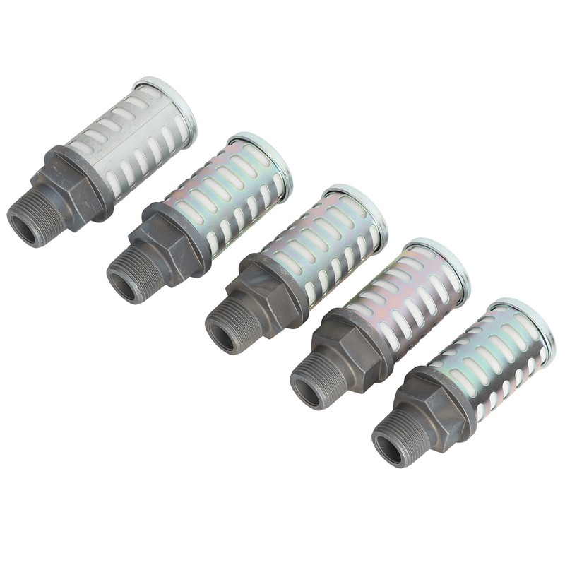 5Pcs Pneumatic Air Compressor Muffler High Pressure Resistant Air Exhaust