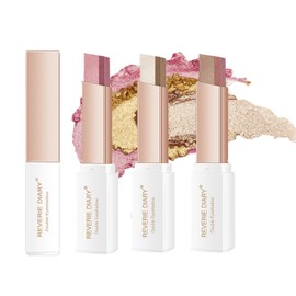 ALNGFUIK 6 Colors Glitter Eyeshadow Stick,Double Colors Shimmer Eye Shadow Stick Gradient Eye Makeup (01&02&03)