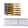 AUTOTOOLHOME 6 Pack Titanium Combination Drill Tap Bit Set Screw