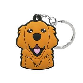 POYAMUSE Silicone Dog Pet Keychain - A Dog Lover's Tribute - Puppy Memorial Keyring-golden