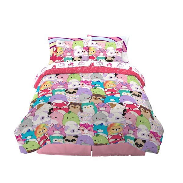 Franco Squishmallows Bedding Super Soft Comforter and Sheet Set with