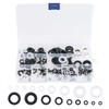 Keadic 420pcs Nylon Insulating Flat Washers Assortment Kit White/Black Gaskets