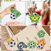 12 Pcs Soccer Diamond Art Keychains Kit for Decor and